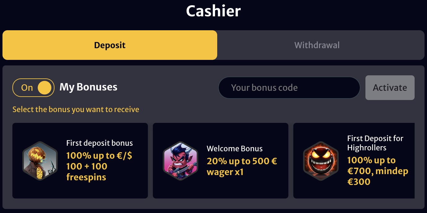 HellSpin Casino Bonuses